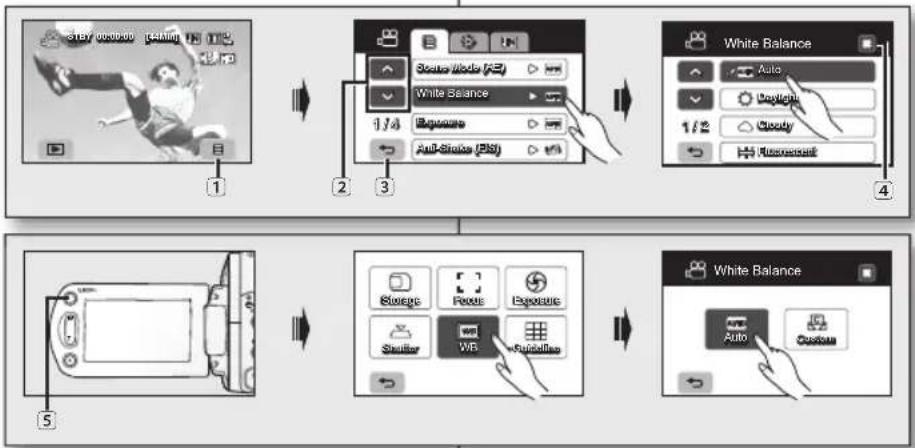 SAMSUNG VP-HMX10CN - MENÜ UND QUICK-MENÜ - 1