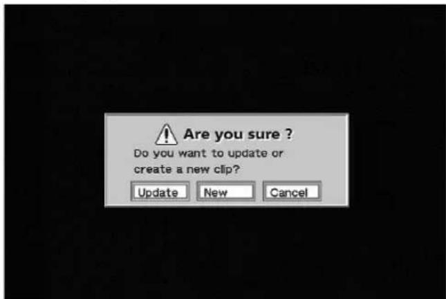 Are you sure ? Do you want to update or create a new clip? Update New Cancel