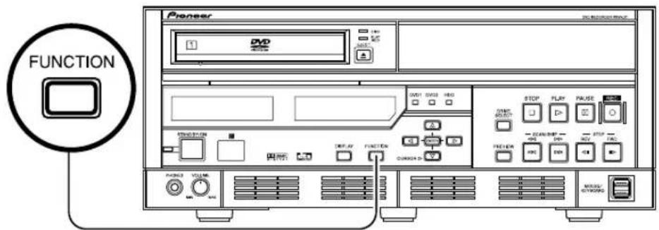 Pioneer DV0 DV1 DV2 HD STOP PLAY PAUSE STATION OUTPUT FUNCTION FRENDER RUN END FUNCTION FUNCTION VOLUME MOSUAL STORMS