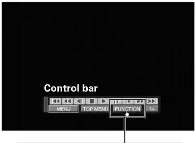 Control bar MENU TOP MENU FUNCTION