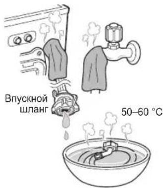Впускной шланг. 50-60 °C