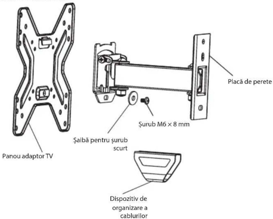 Panou adaptor TV Şaibă pentru şurub scurt Şurub M6 x 8 mm Placă de perete Dispozitiv de organizare a cablurilor