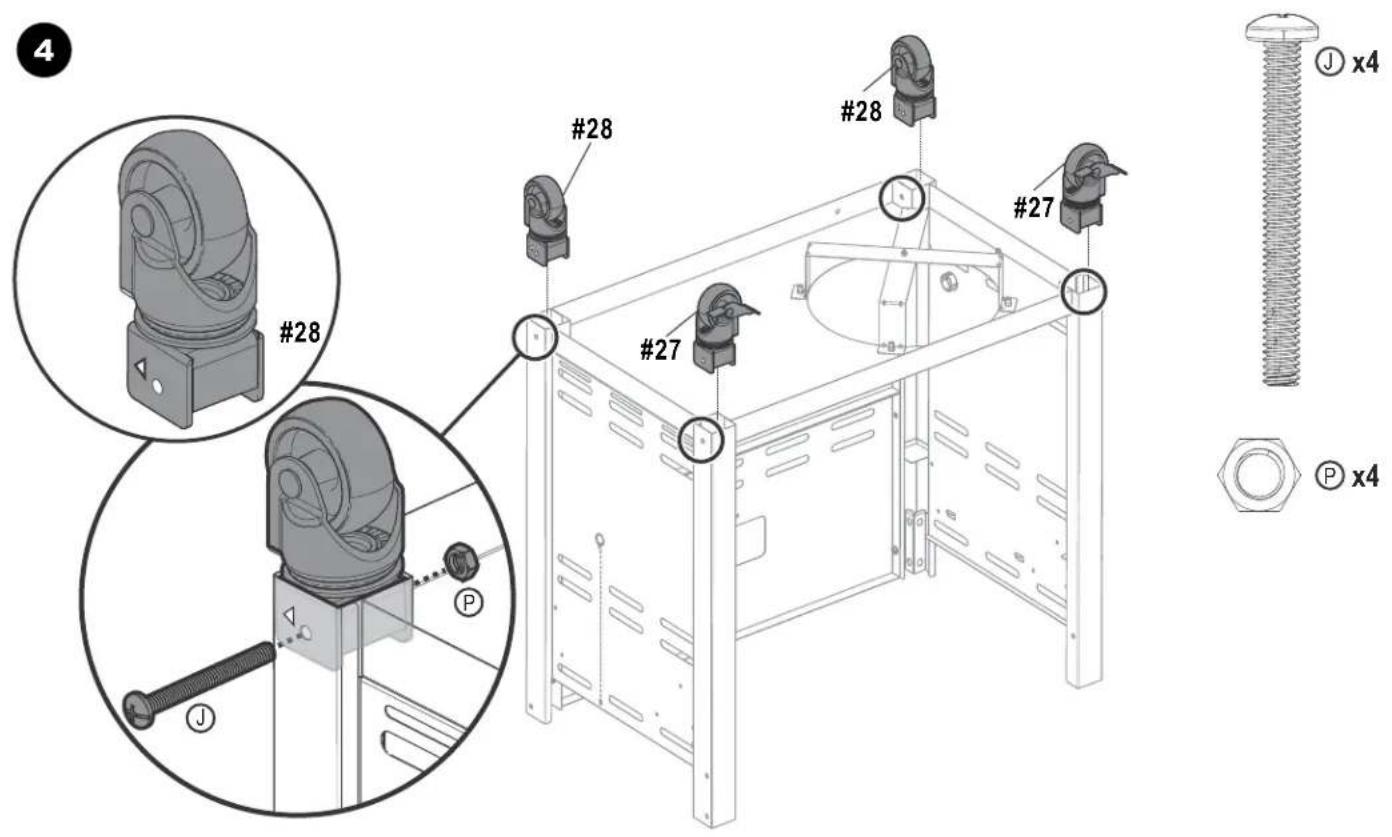 Technical diagram of a mechanical assembly with numbered components and a separate view of a bolt, labeled with part numbers and cross-sectional views.
