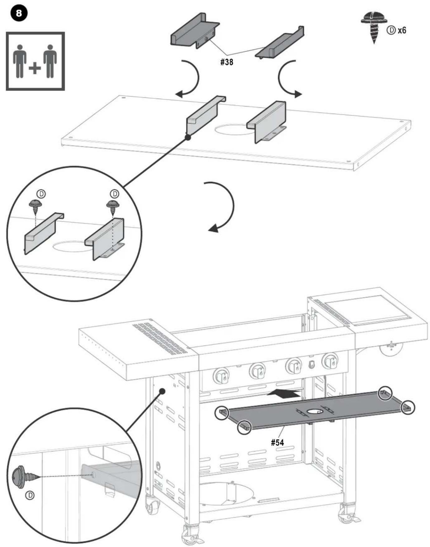 8 #38 D x6 D D #54