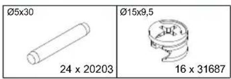 Ø5x30 24 x 20203 Ø15x9,5 16 x 31687