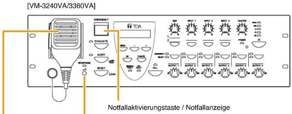 [VM-3240VA/3360VA] EMERGENCY TOA EVACUATE MENU RESET CLEAR NOTFALLAKTIVIERUNGSTASTE / NOTFALLANZEIGE