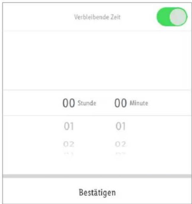 Verbleibende Zeit 00 Stunde 00 Minute 01 01 02 02 Bestätigen
