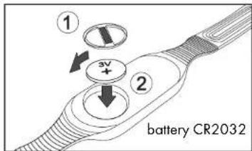 ① ② battery CR2032