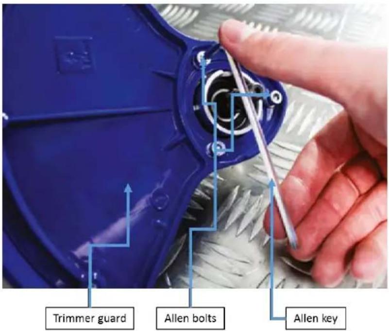 Trimmer guard Allen bolts Allen key