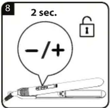 8 2 sec. -/+ lock