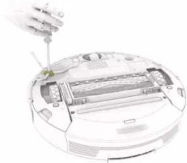 IROBOT Roomba 981 - Roombas vorderes Schwenkrad reinigen: Roombas Seitenbürsten reinigen: - 2