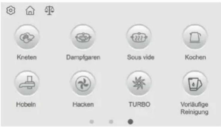 Kneten Dampfgaren Sous vide Kochen Hobeln Hacken TURBO Vorläufige Reinigung