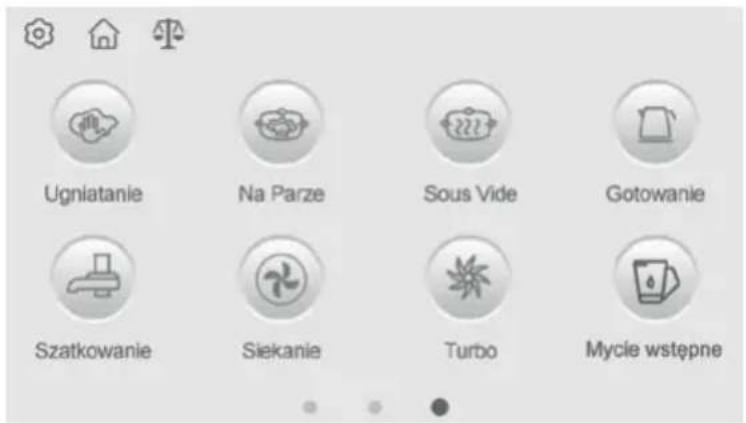 Ugniatanie Na Parze Sous Vide Gotowanie Szatkowanie Siekanie Turbo Mycie wstępne
