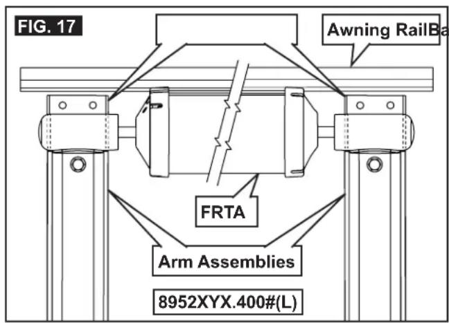 FIG. 17 Awning RailBa FRTA Arm Assemblies 8952XYX.400#(L)