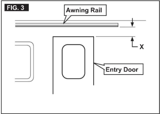 FIG. 3 Awning Rail Entry Door