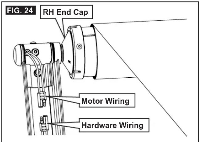 FIG. 24 RH End Cap Motor Wiring Hardware Wiring