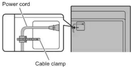 Power cord Cable clamp