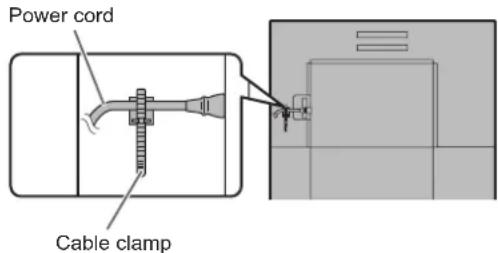 Power cord Cable clamp