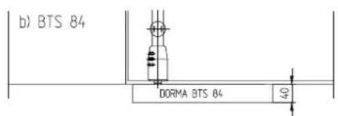 b) BTS 84 DORMA BTS 84 4.0