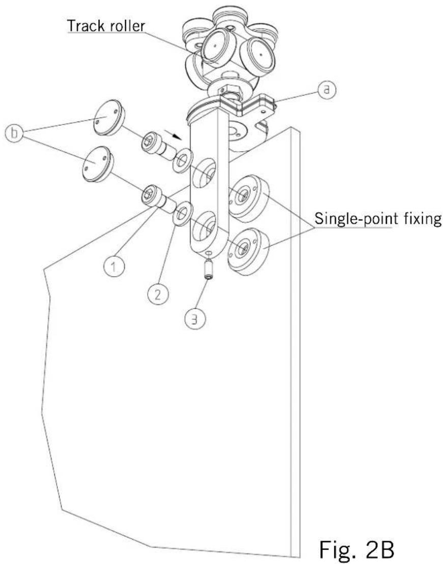 Track roller a b Single-point fixing 1 2 3 Fig. 2B