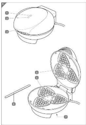 Ambiano GT-WLM-01 - WAFFEL-LOLLI MAKER - 2