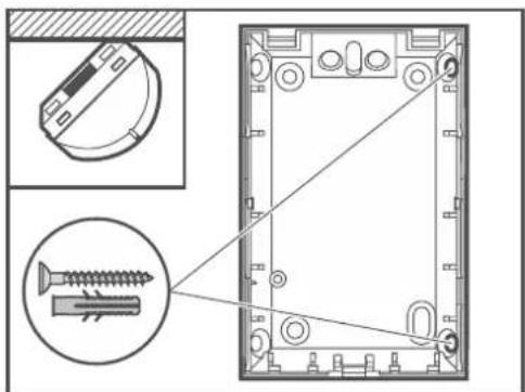 Technical diagram showing a screw assembly with magnified detail and wire connection details