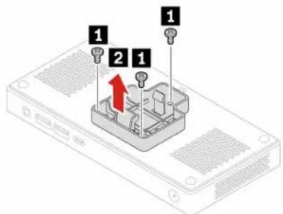 Diagram of an electronic device showing labeled pins and a red arrow indicating a component or connection point.