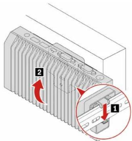 Technical diagram of a heat exchanger or cooling unit with labeled components and directional arrows indicating flow or movement.