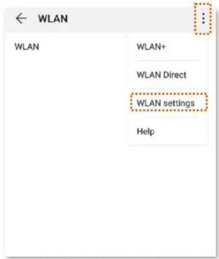 WLAN WLAN WLAN+ WLAN Direct WLAN settings Help