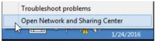 Troubleshoot problems Open Network and Sharing Center 1/24/2016