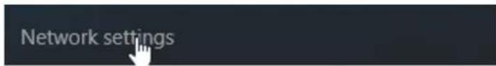 Network settings
