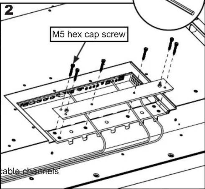 M5 hex cap screw cable channels