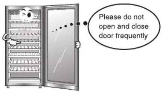 Please do not open and close door frequently