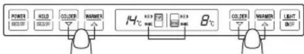 LG GC-W141BXG - Зміна температури - 2