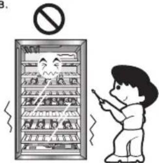 Cartoon showing a child using a smartphone to stop a vending machine with a 'no' sign overhead