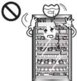 Illustration showing a cartoon character holding a bowl with a 'No' symbol above, depicting a server rack system.
