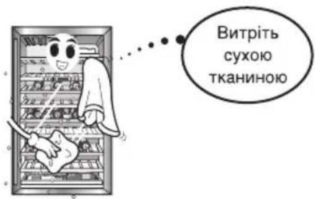 Витріть сухою тканиною