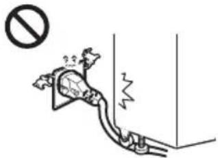 Safety warning symbol showing a plug with a fuse and explosion, indicating no hazard or no power.