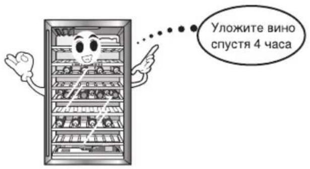 Уложите вино спустя 4 часа