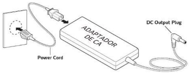 ADAPTADOR DE CA Power Cord DC Output Plug
