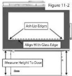 Figure 11-2 Ash Lip Edges Align With Glass Edge Measure Height To Door
