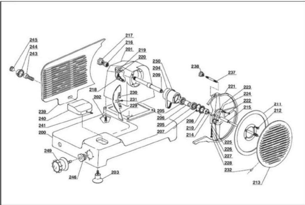 Technical diagram of an automotive air conditioning unit with numbered components and labeled parts
