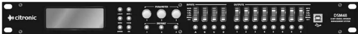 citronic PARAMETER 1 2 3 DEFAULT INPUTS 0.000 0.000 0.000 0.000 OUTPUTS A B C D DSM48 3.2-Net CRITICAL SPONSOR MANAGEMENT SYSTEM