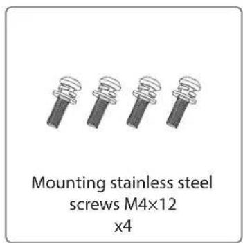 Mounting stainless steel screws M4×12 x4