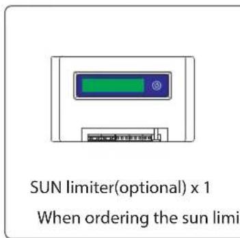 SUN limiter(optional) x 1 When ordering the sun limi