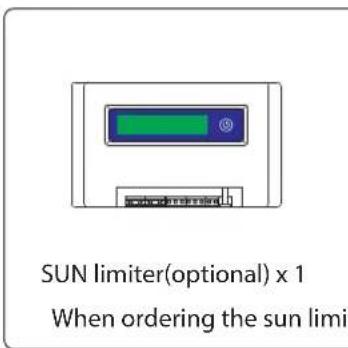 SUN limiter(optional) x 1 When ordering the sun limi