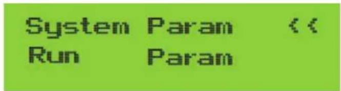 System Param << Run Param