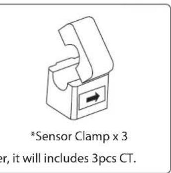 *Sensor Clamp x 3 er, it will includes 3pcs CT.