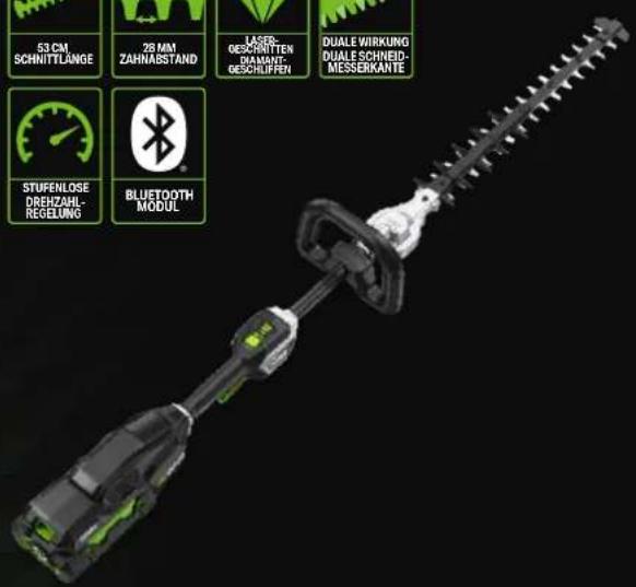 53 CM SCHNITTLÄNGE 28 MM ZAHNABSTAND LASER- DESCHINTEEN DIAMANT- OESCHLIFEN DUALE WIRKUNG DUALE SCHNEID- MESSERKANTE STUFENLOSE DREHZahl- REGELUNG BLUETOOTH MODUL