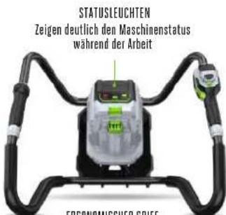 STATUSLEUCHTEN Zeigen deutlich den Maschinenstatus während der Arbeit ERGONOMISCHER GRIFF